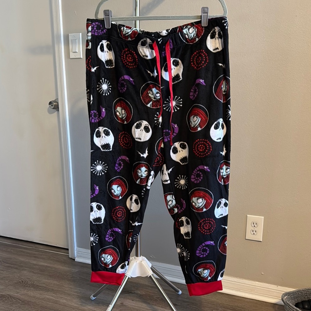 Disney Jack and Sally Black and Red Pajama Pants